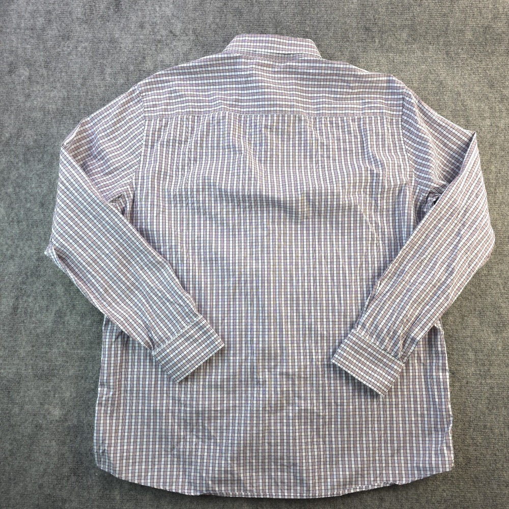 Johnston Murphy‎ Shirt Large Long Sleeve Button Up Multicolor Check Pocket - Picture 7 of 8